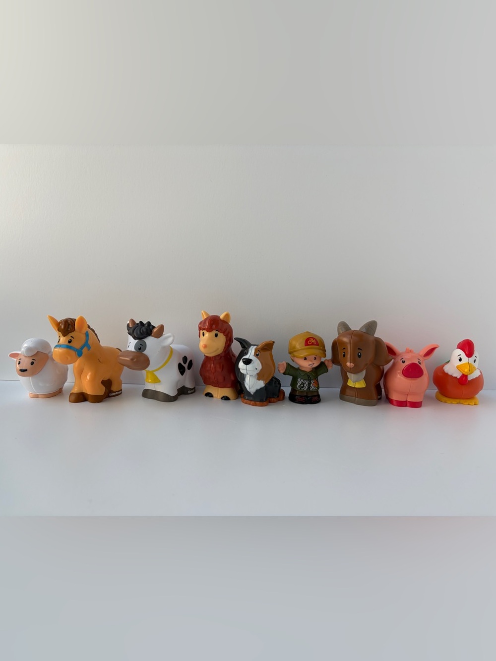 Fisher-Price Little People Farm Animals + Farmer Lot of 9